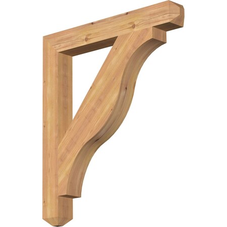 Ekena Millwork Funston Craftsman Smooth Bracket, Western Red Cedar, 3 1/2"W x 28"D x 32"H BKT04X28X32FST04SWR
